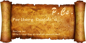 Perlberg Csatád névjegykártya